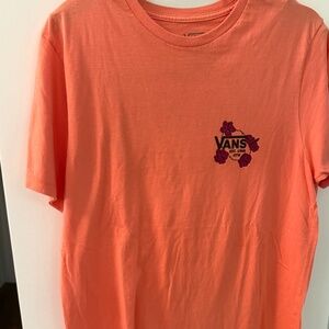 Vans T-shirt in coral, Size Medium